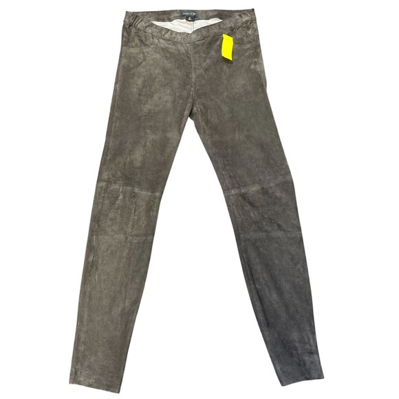 AS By DF Suede Slim-Fit Brown Pants M - Picture 4 of 7